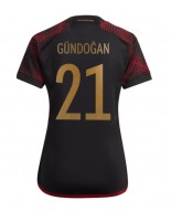 Saksa Ilkay Gundogan #21 Vieraspaita Naisten MM-kisat 2022 Lyhythihainen